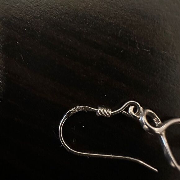 Sterling Silver earrings with Swarovski crystal - Picture 4 of 4